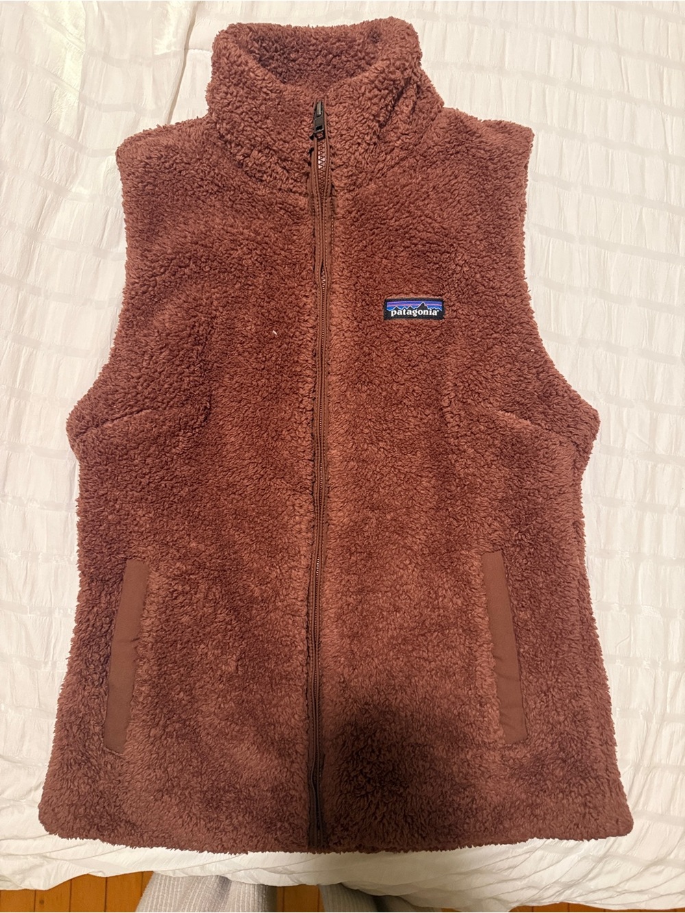 Patagonia Brown Sherpa Fleece Vest Size Medium